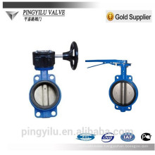 dn150 ductile iron wafer butterfly valves